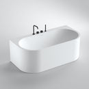 Mazur MO-0209 Freistehende, wandmontierte Badewanne aus Kunststein 160 x 80 x 56 cm