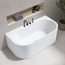 Mazur MO-0209 Freistehende, wandmontierte Badewanne aus Kunststein 160 x 80 x 56 cm