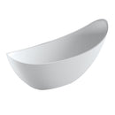 Mazur MO-0219 Ovale, freistehende Badewanne aus Kunststein, 185 x 76 x 92 cm