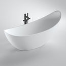 Mazur MO-0219 Ovale, freistehende Badewanne aus Kunststein, 185 x 76 x 92 cm