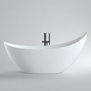 Mazur MO-0219 Ovale, freistehende Badewanne aus Kunststein, 185 x 76 x 92 cm