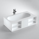 Mazur MO-1017C Rechteckige, freistehende Badewanne aus Kunststein, 180 x 150 x 54 cm