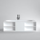 Mazur MO-1017C Rechteckige, freistehende Badewanne aus Kunststein, 180 x 150 x 54 cm