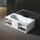 Mazur MO-1017C Rechteckige, freistehende Badewanne aus Kunststein, 180 x 150 x 54 cm
