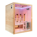 Mazur MO-SW3 XL Kombi-Infrarot-/Finnische Sauna mit HARVIA 4,5 kW Heizgerät und Salzsteinen 150 x 150 x 190 cm