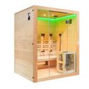 Mazur MO-SW3 XL Kombi-Infrarot-/Finnische Sauna mit HARVIA 4,5 kW Heizgerät und Salzsteinen 150 x 150 x 190 cm