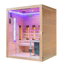 Mazur MO-SW3 XL Kombi-Infrarot-/Finnische Sauna mit HARVIA 4,5 kW Heizgerät und Salzsteinen 150 x 150 x 190 cm