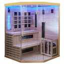 Mazur MO-SW3C Kombi-Infrarot-/Finnische Sauna mit HARVIA 6 kW Heizgerät und Salzsteinen 150 x 150 x 200 cm