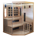 Mazur MO-SW3C Kombi-Infrarot-/Finnische Sauna mit HARVIA 6 kW Heizgerät und Salzsteinen 150 x 150 x 200 cm
