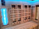 Mazur MO-SW3C Kombi-Infrarot-/Finnische Sauna mit HARVIA 6 kW Heizgerät und Salzsteinen 150 x 150 x 200 cm
