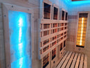 Mazur MO-SW3C Kombi-Infrarot-/Finnische Sauna mit HARVIA 6 kW Heizgerät und Salzsteinen 150 x 150 x 200 cm
