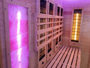 Mazur MO-SW3C Kombi-Infrarot-/Finnische Sauna mit HARVIA 6 kW Heizgerät und Salzsteinen 150 x 150 x 200 cm