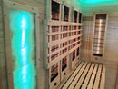 Mazur MO-SW3C Kombi-Infrarot-/Finnische Sauna mit HARVIA 6 kW Heizgerät und Salzsteinen 150 x 150 x 200 cm