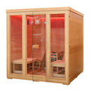 Mazur MO-EL5S-L Trockensauna mit HARVIA 8 kW Heizgerät, Liegen, Salzstein und Isolierung 180 x 180 x 190 cm