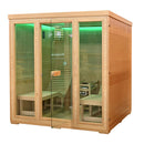 Mazur MO-EL5S-L Trockensauna mit HARVIA 8 kW Heizgerät, Liegen, Salzstein und Isolierung 180 x 180 x 190 cm