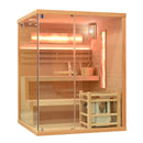 Mazur MO-EP3S RECHTS Trockensauna mit HARVIA 6 kW Ofen, Salzstein und Wandisolierung 150 x 140 x 200 cm
