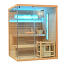 Mazur MO-EP3S RECHTS Trockensauna mit HARVIA 6 kW Ofen, Salzstein und Wandisolierung 150 x 140 x 200 cm