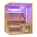 Mazur MO-EP3S RECHTS Trockensauna mit HARVIA 6 kW Ofen, Salzstein und Wandisolierung 150 x 140 x 200 cm