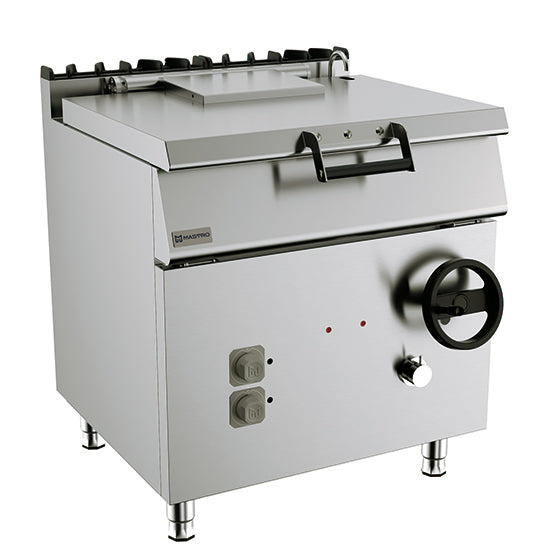 Virtus & Mastro Elektro-Kippbratpfanne, Kapazität 60 Liter, Edelstahl-Becken