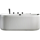 Mazur MUE-A005W Freistehende, wandmontierte Whirlpool-Badewanne mit Hydromassage, 170 x 80 x 63 cm
