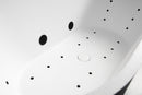 Mazur MUE-A005W Freistehende, wandmontierte Whirlpool-Badewanne mit Hydromassage, 170 x 80 x 63 cm