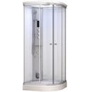 Mazur MUE-AC1290L WEISS Duschkabine mit Hydromassage und Dampfsauna 120 x 90 x 217 cm