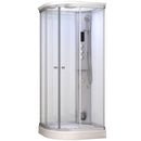 Mazur MUE-AC1080R WEISS Duschkabine mit Hydromassage und Dampfsauna 100 x 80 x 217 cm