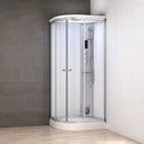 Mazur MUE-AC1080R WEISS Duschkabine mit Hydromassage und Dampfsauna 100 x 80 x 217 cm