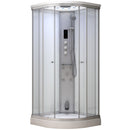 Mazur MUE-AF1111 WEISS Duschkabine mit Hydromassage und Dampfsauna 110 x 110 x 217 cm