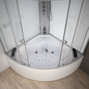 Mazur MUE-AF1414 WEISS Duschkabine mit Badewanne und Hydromassage 140 x 140 x 224 cm