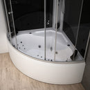 Mazur MUE-AF1414 Schwarze Duschkabine mit Badewanne und Hydromassage 140 x 140 x 224 cm