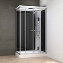 Mazur MUE-AR1280-1R SCHWARZE Duschkabine mit Hydromassage und Dampfsauna 120 x 80 x 217 cm