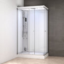 Mazur MUE-AR1280-2L WEISS Duschkabine mit Hydromassage und Dampfsauna 120 x 80 x 217 cm
