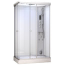Mazur MUE-AR1280-2R WEISS Duschkabine mit Hydromassage und Dampfsauna 120 x 80 x 217 cm