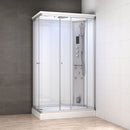 Mazur MUE-AR1280-2R WEISS Duschkabine mit Hydromassage und Dampfsauna 120 x 80 x 217 cm