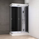 Mazur MUE-AR1280-2R Schwarze Duschkabine mit Hydromassage und Dampfsauna 120 x 80 x 217 cm