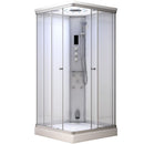 Mazur MUE-AS1010 WEISS Duschkabine mit Hydromassage und Dampfsauna 100 x 100 x 217 cm