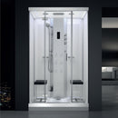 Mazur MUE-H1400-13 WEISS Duschkabine mit Hydromassage und Dampfsauna 140 x 100 x 217 cm