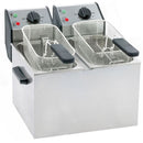 Stalgast ROLLER GRILL Deep Fryer with two basins, 2 x 5 liters