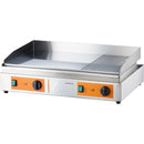 Stalgast griddle plate CATERINA, 720x460x240 mm, 2/3 smooth and 1/3 grooved, 3.5 kW 230 V