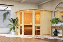 Karibu Design Sauna "Sauna Marla 4" 5 Personen 9 kW Bio-Kombi Ofen + Steuergerät HUUM WIFI