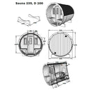 Fjordholz Barrel Sauna Model 235