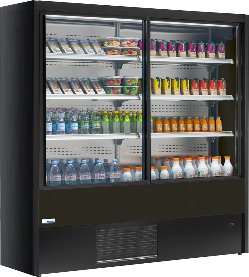 Vitrine réfrigérée murale NordCap COOL-LINE OLIMPO 100 avec portes coulissantes