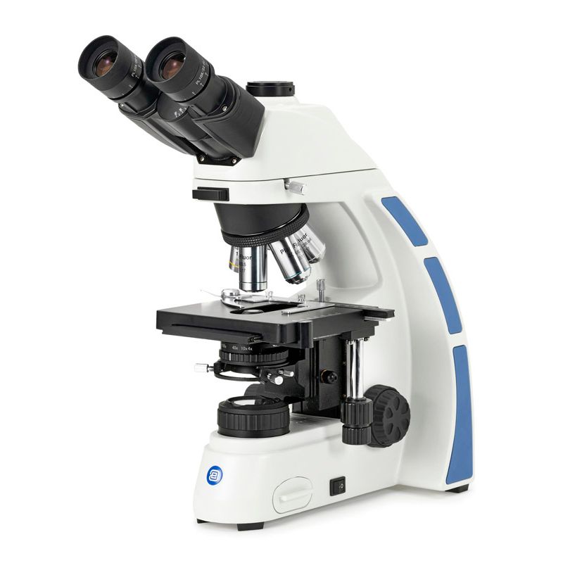 Microscopio Euromex Oxion trinoculare con obiettivi IOS Plan PL 4/10/S40/S100x a immersione in olio