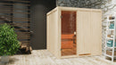 Karibu Innensauna "Sauna Hannah 3" 5 Personen 9 kW Bio-Kombi Ofen + Steuergerät HUUM WIFI