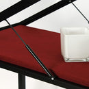 Form Department ATRIUM.T1 – Tischvitrine mit Gasdruckfedern-Öffnung