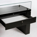 Form Department PODIUM.U4 – Tischvitrine mit Glashaube zum Aufklappen