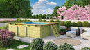 Karibu “Rechteck Pool 2” ca. 3,1x4,0m aus Holz (kesseldruckimprägniert)