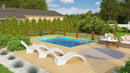 Karibu “Rechteck Pool 3” ca. 3,1x4,9m aus Holz (kesseldruckimprägniert)