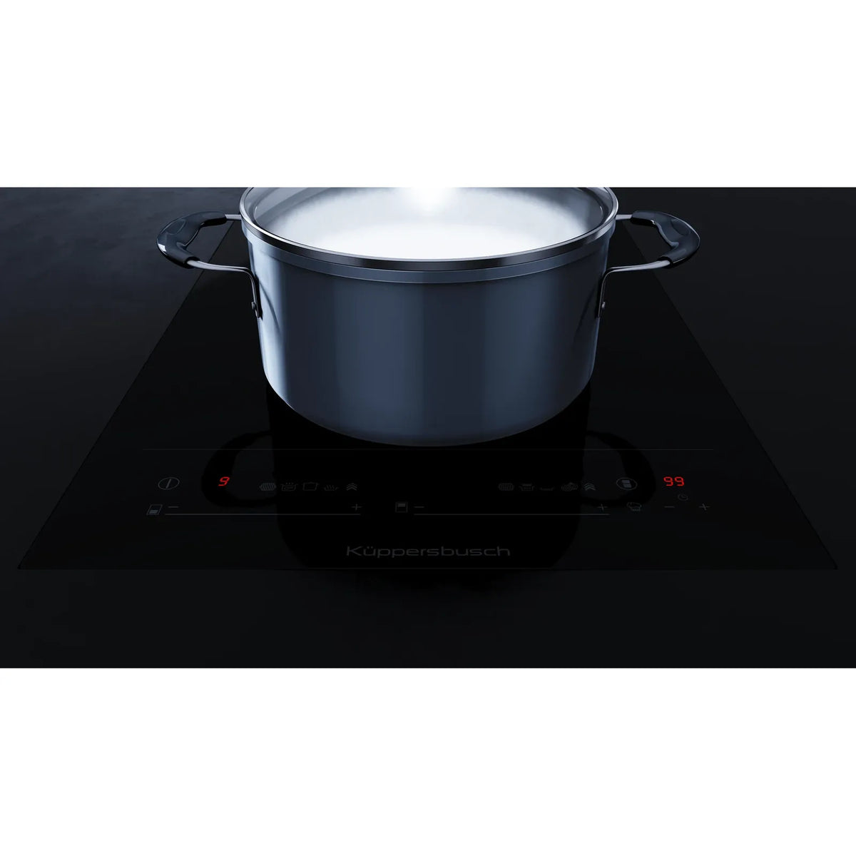 Kueppersbusch VarioLine-Kochfeld, 30 cm, 2 Induktionszonen, 1 Flexzone, glideControl+, Chef-Fkt., 7 Sonderfkt., Rahmenlos